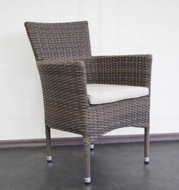 CAPRI штабелируемое кресло, цвет темно-коричневый со светлыми вкраплениями