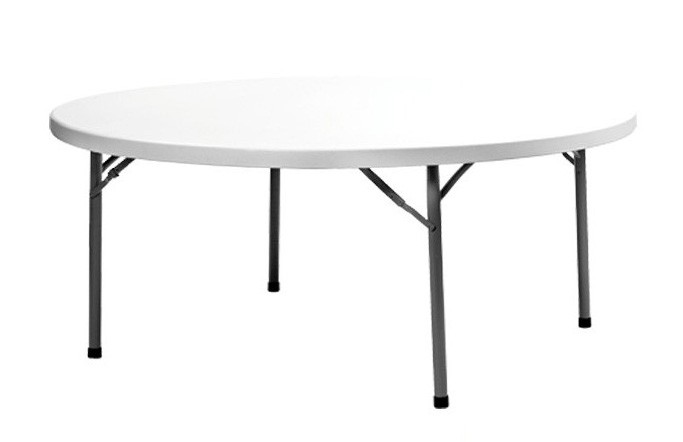 Пластиковый складной круглый стол, диаметр 183 см (Австрия)