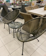 Комплект мебели TG0130C (2 кресла+кофейный столик) коричневый