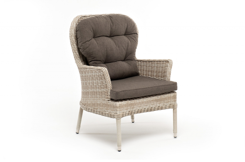 YH-C1618W beige Алиса кресло плетеное, цвет бежевый с подушками YH-C1618W beige Алиса кресло плетеное, цвет бежевый с подушками